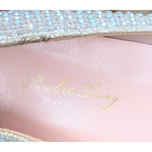 Elisabet Tang Heels Pumps 6 Crystal Rhinestone Stiletto Pointed Event Dressy - Picture 10 of 13